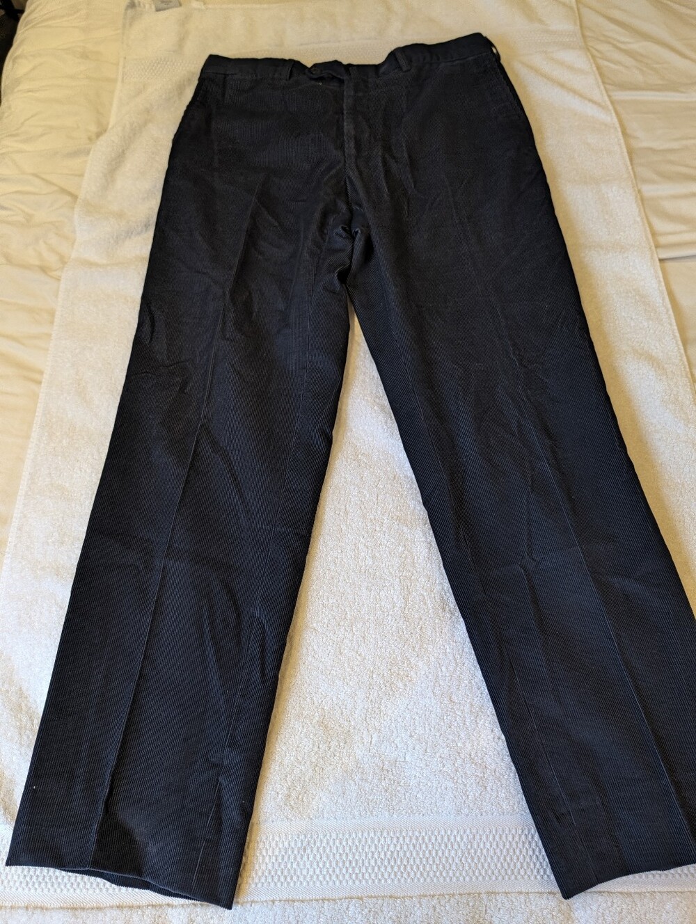 Ermenegildo Zegna Corduroy Trousers 34x29 Dark Navy Cotton Pants 38R Portugal